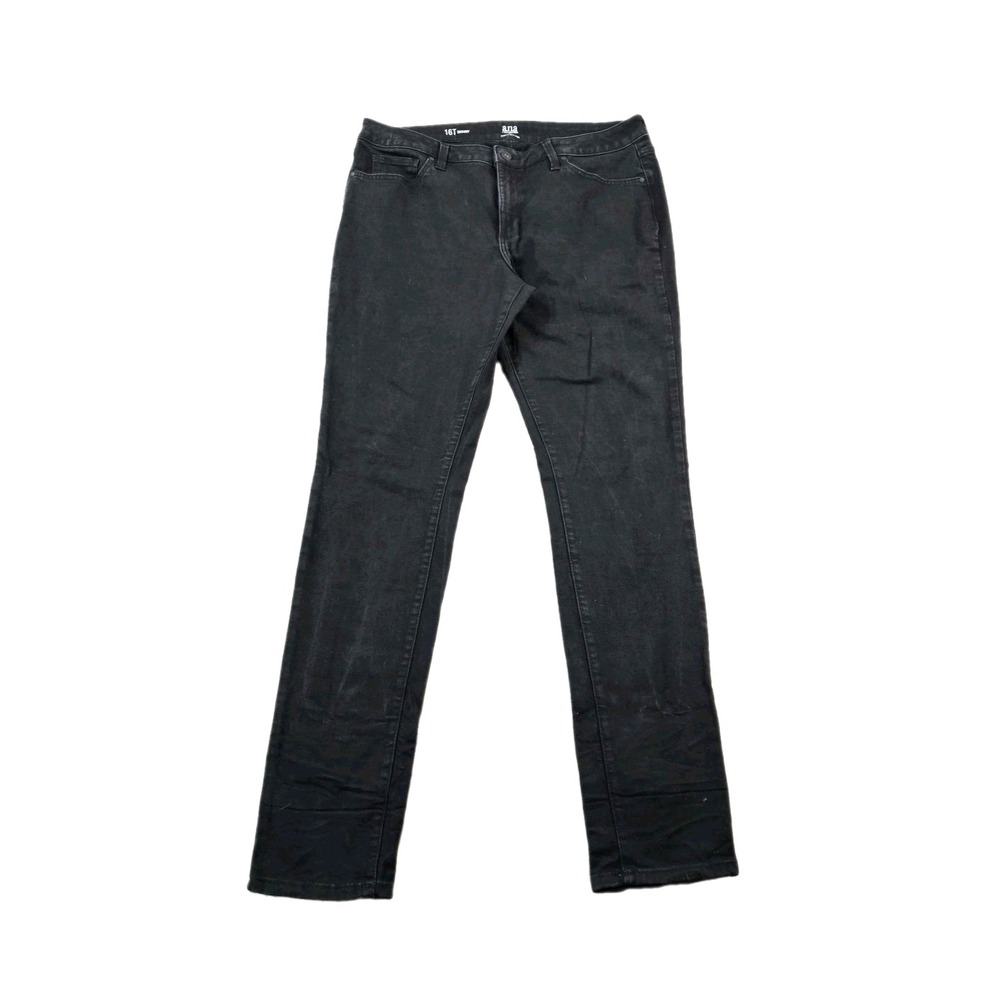 ANA New Approach Women's Denim Jeans Skinny High Rise Stretch 36" X 32" 16 Tall